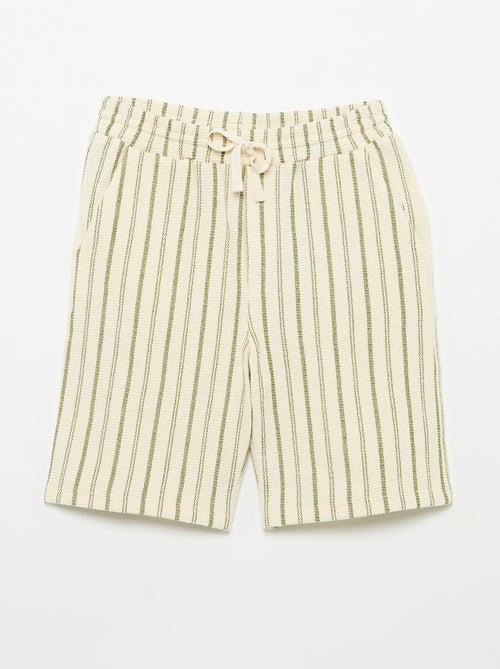 Gestreept short van jerseytricot - Kiabi