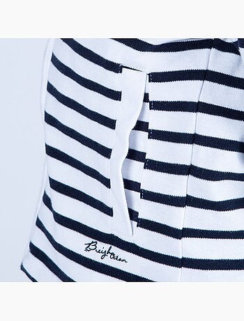 Gestreept sweatshirt met rits voor kinderen 'Breizh Océan', jongens- of meisjesjas