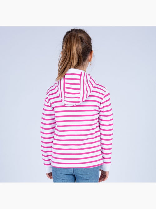 Gestreept sweatshirt met rits voor kinderen 'Breizh Océan', jongens- of meisjesjas - Kiabi