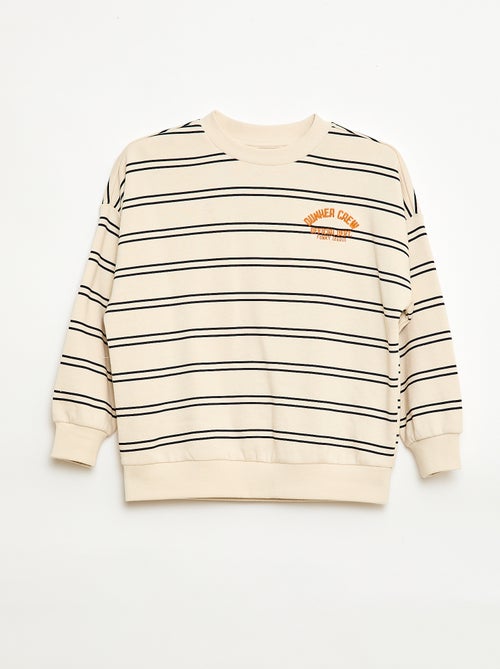 Gestreept sweatshirt met ronde hals - Kiabi