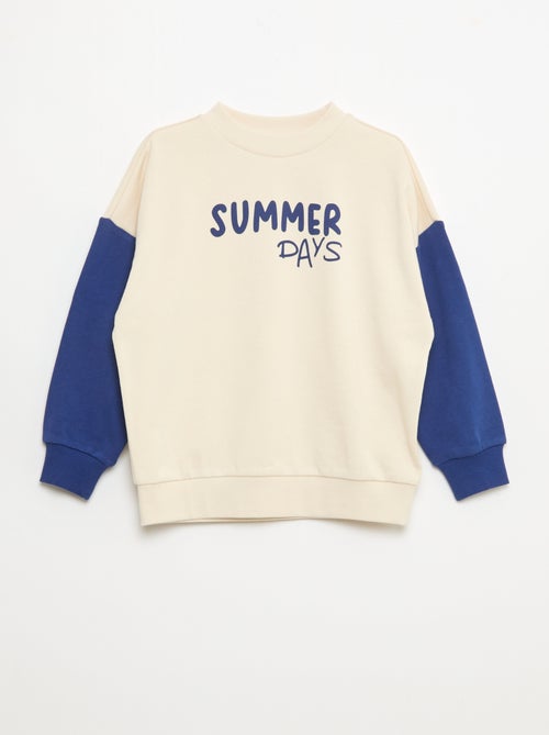 Gestreept sweatshirt met ronde hals - Kiabi