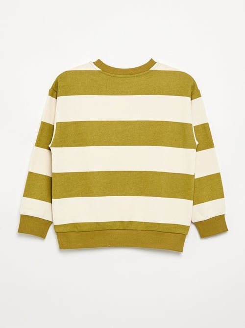 Gestreept sweatshirt van ongeruwde molton - Kiabi Gestreept sweatshirt van ongeruwde molton - Kiabi