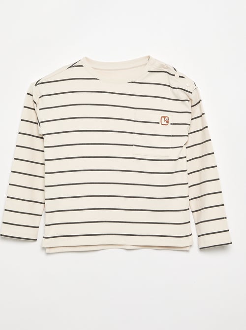 Gestreept T-shirt - gemakkelijk aan te trekken collectie - Kiabi
