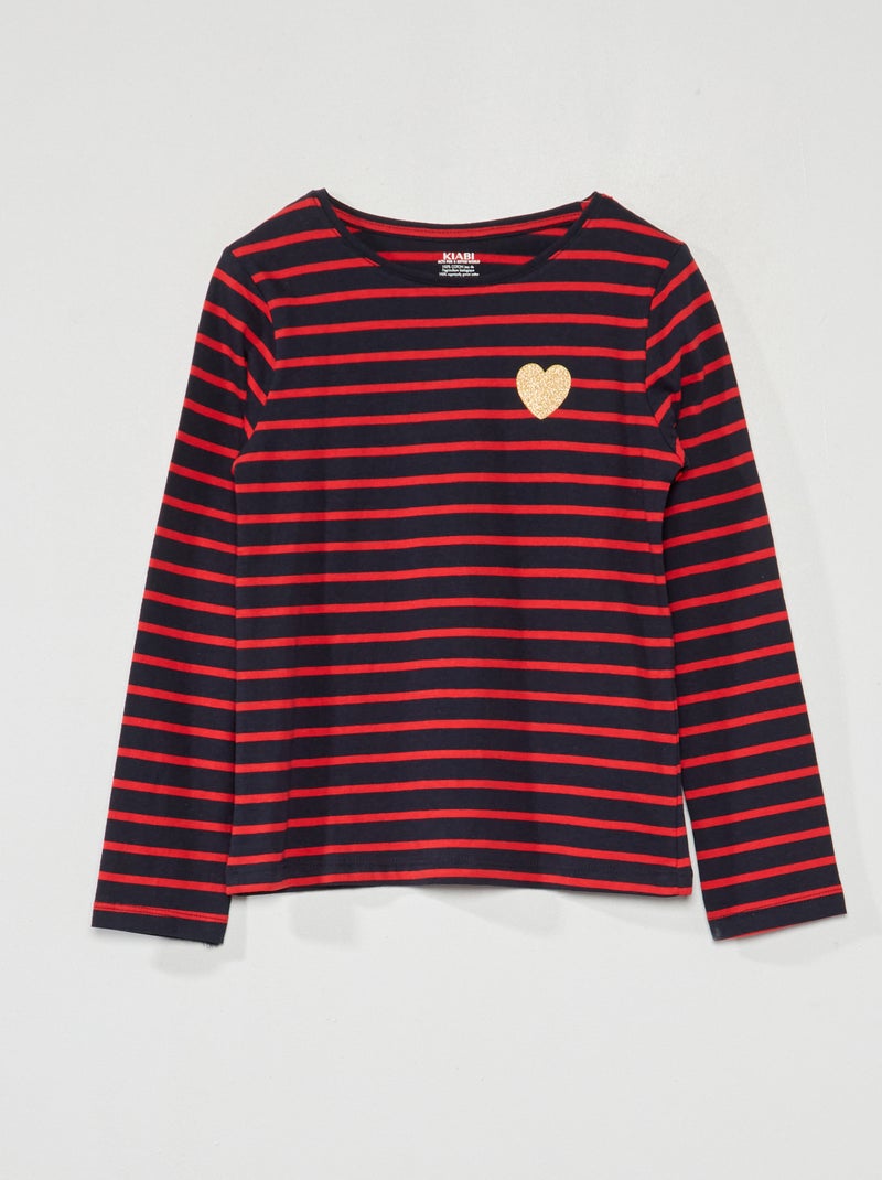 Gestreept T-shirt BLAUW - Kiabi