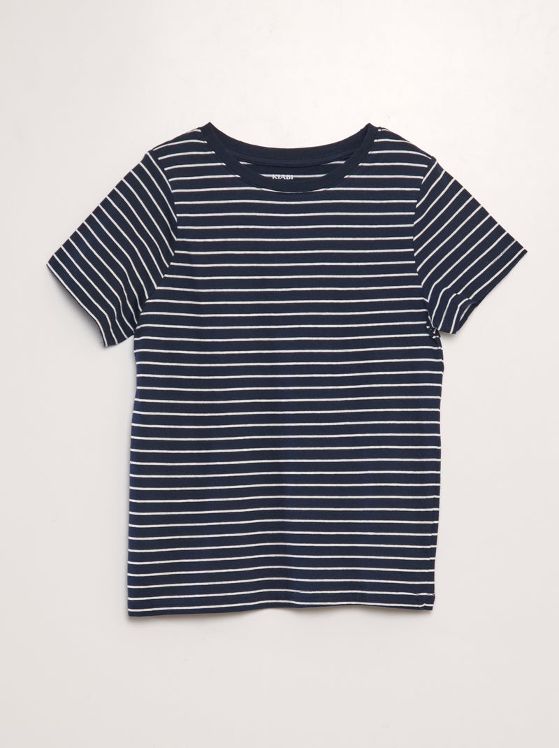 Gestreept T-shirt BLAUW - Kiabi