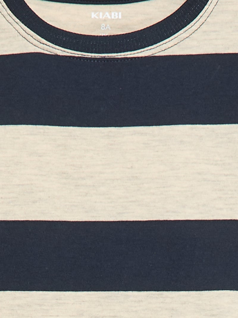 Gestreept T-shirt Blauw - Kiabi