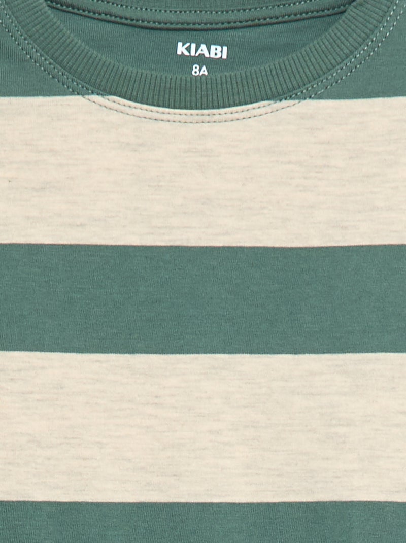 Gestreept T-shirt Groen - Kiabi