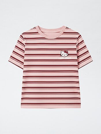Gestreept T-shirt met 'Hello Kitty'-patch