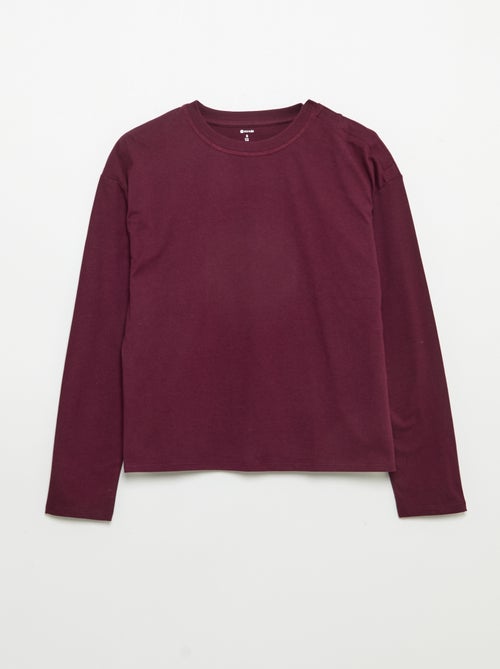 Gestreept T-shirt met klittenbandsluiting op de schouder - makkelijk aan te trekken collectie - Kiabi