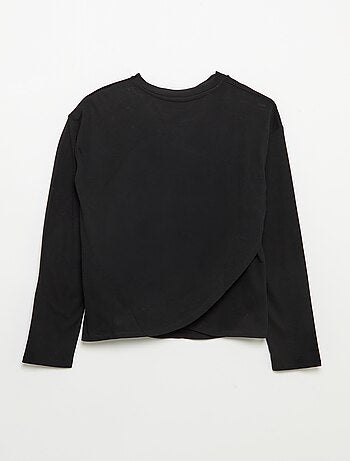 Gestreept T-shirt met klittenbandsluiting op de schouder - makkelijk aan te trekken collectie