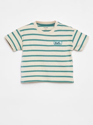 Gestreept T-shirt met korte mouw