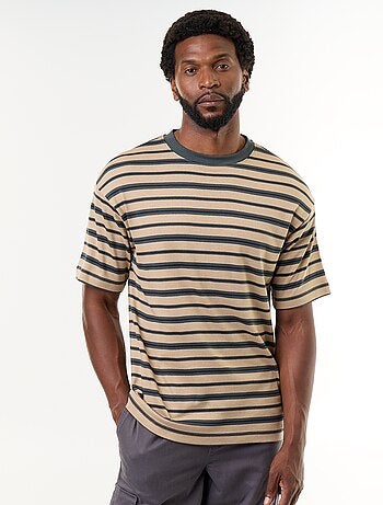 Gestreept T-shirt met korte mouwen