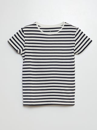 Gestreept T-shirt met korte mouwen