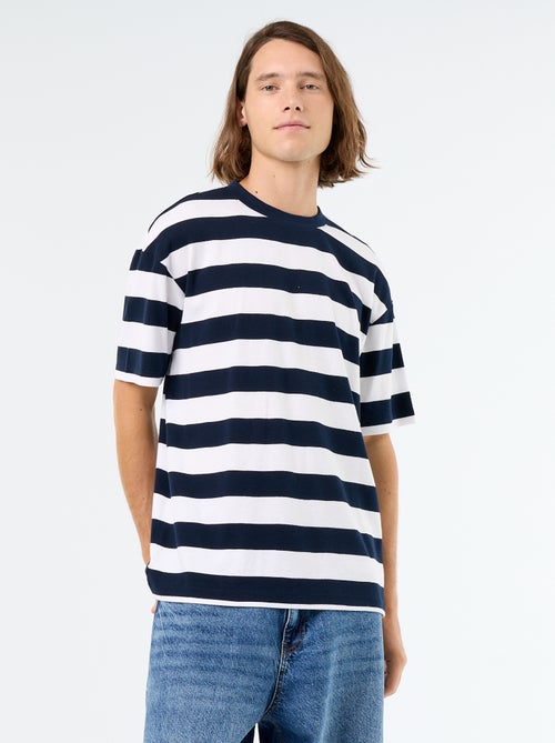 Gestreept T-shirt met korte mouwen - Kiabi