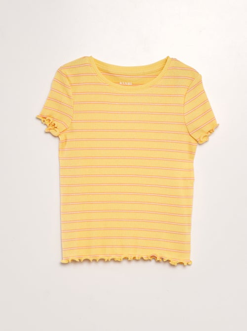 Gestreept T-shirt met korte mouwen - Kiabi