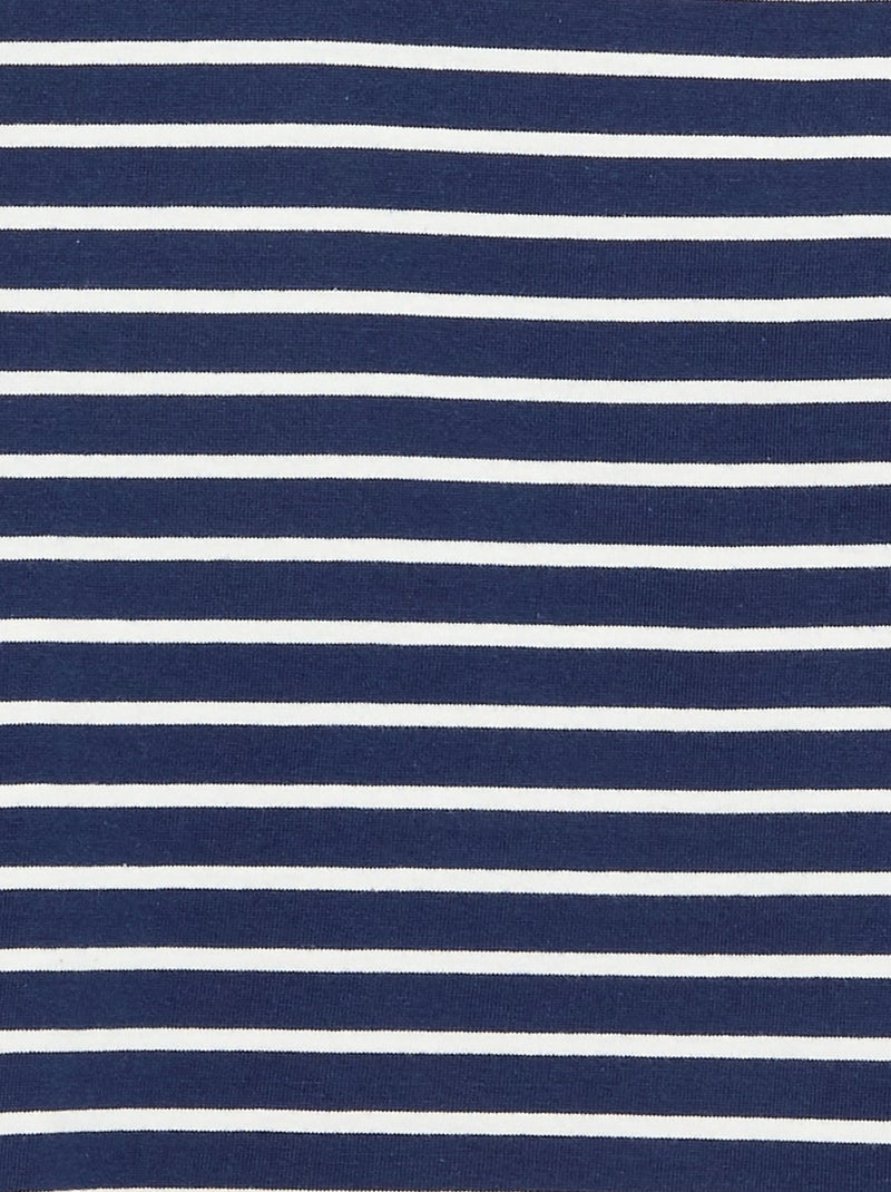 Gestreept T-shirt met lange mouwen Blauw - Kiabi