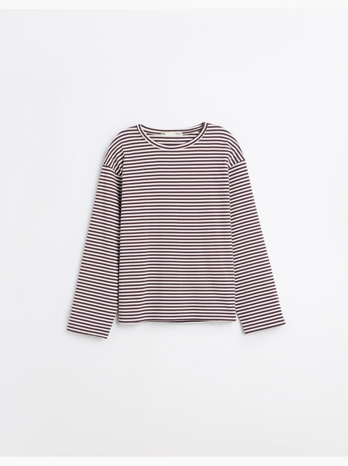 Gestreept t-shirt met lange mouwen, mo fashion - Kiabi Gestreept t-shirt met lange mouwen, mo fashion - Kiabi