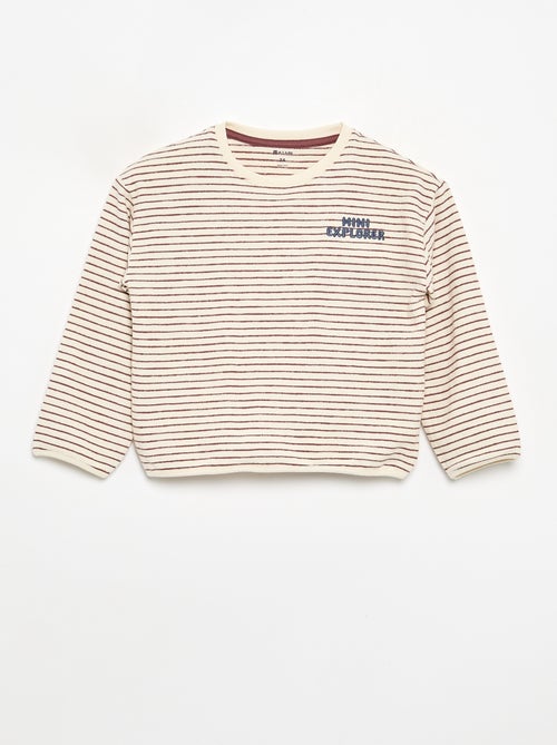 Gestreept T-shirt met lange mouwen - Kiabi Gestreept T-shirt met lange mouwen - Kiabi
