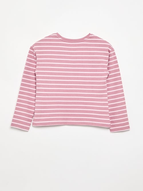 Gestreept T-shirt met lange mouwen - Kiabi