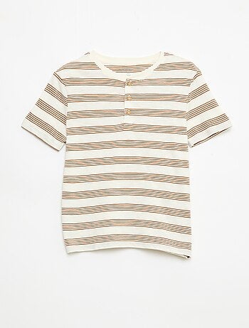 Gestreept T-shirt met tuniekkraag