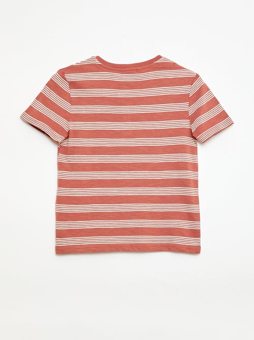 Gestreept T-shirt met tuniekkraag - Kiabi