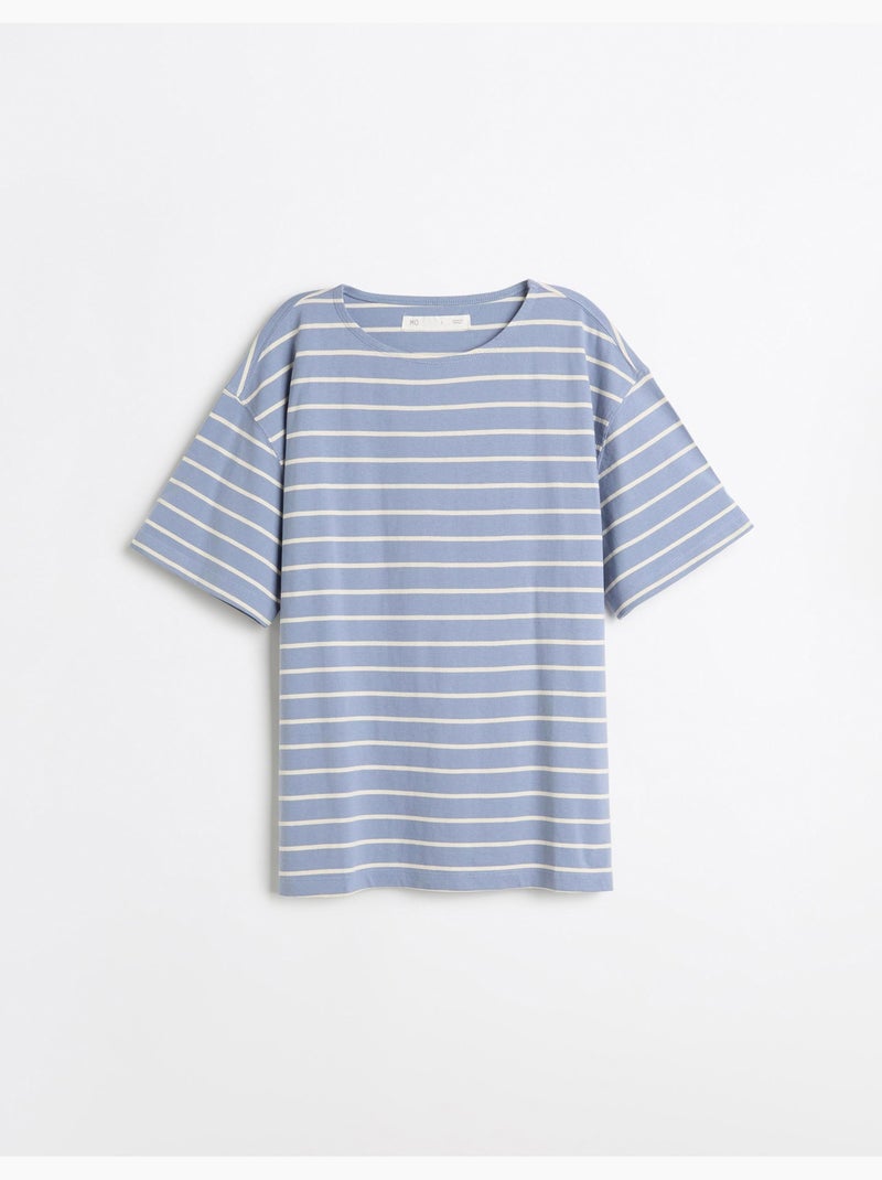 Gestreept t-shirt, mo fashion Blauw - Kiabi
