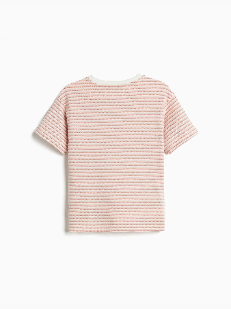 Gestreept t-shirt, mo fashion Oranje - Kiabi