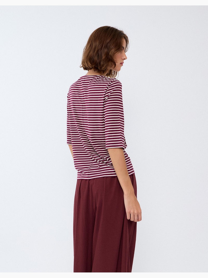 Gestreept t-shirt, mo fashion Rood - Kiabi