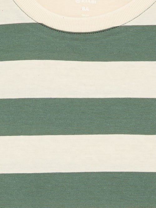 Gestreept T-shirt van jersey met lange mouwen - Kiabi