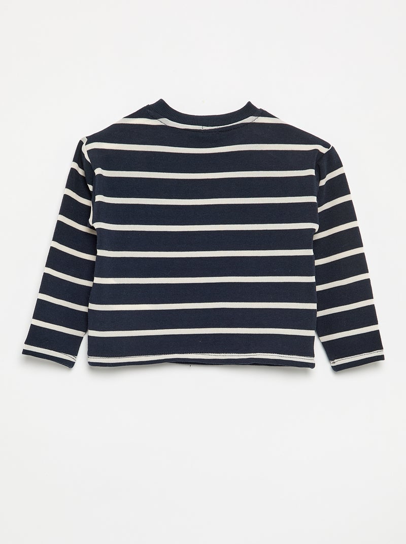 Gestreept T-shirt van jerseytricot Blauw - Kiabi