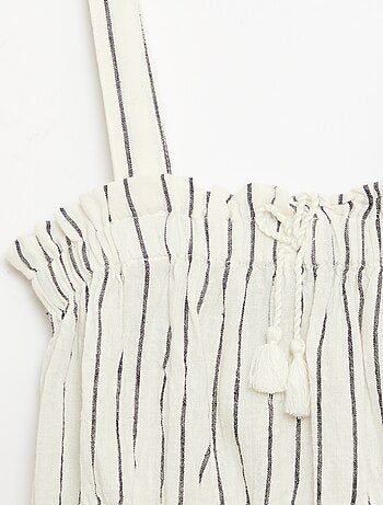 Gestreept topje met bandjes