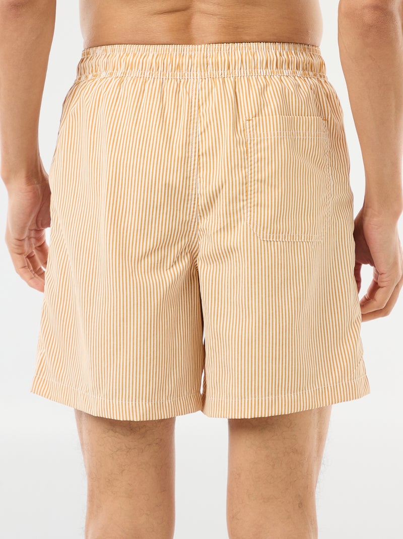 Gestreept zwemshort Geel - Kiabi