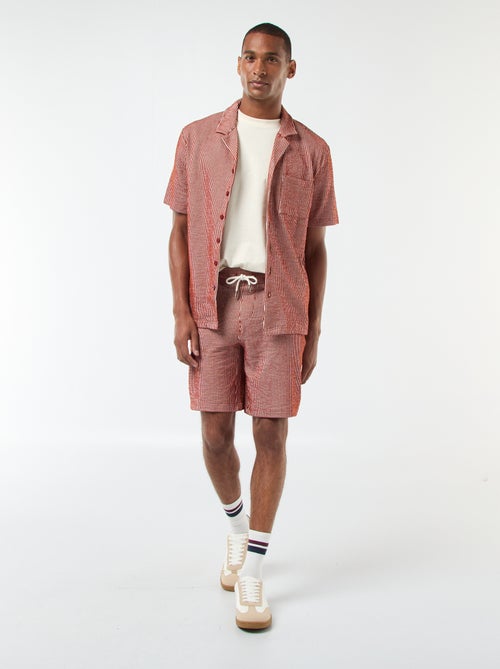 Gestreepte bermuda van kreukelstof - Kiabi