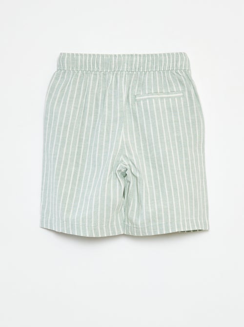 Gestreepte bermuda van luchtige stof - Kiabi