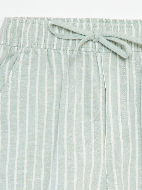 Gestreepte bermuda van luchtige stof - Kiabi