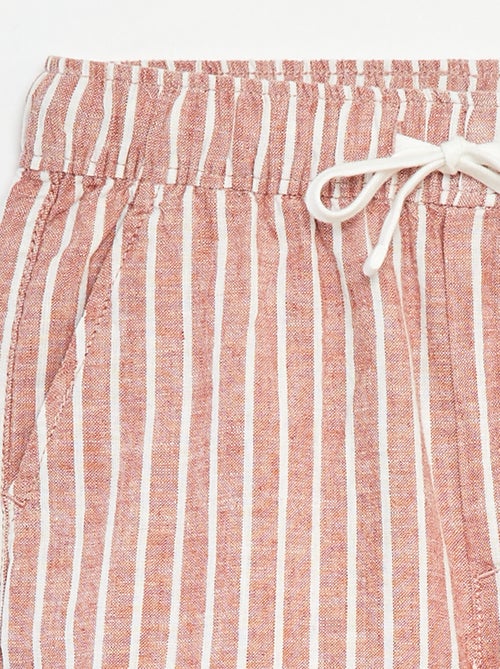 Gestreepte bermuda van luchtige stof - Kiabi