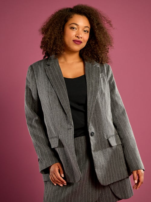 Gestreepte blazer met strassteentjes - Kiabi