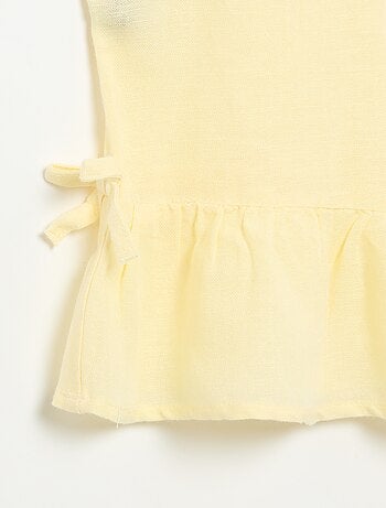 Gestreepte blouse met fantasie strikjes