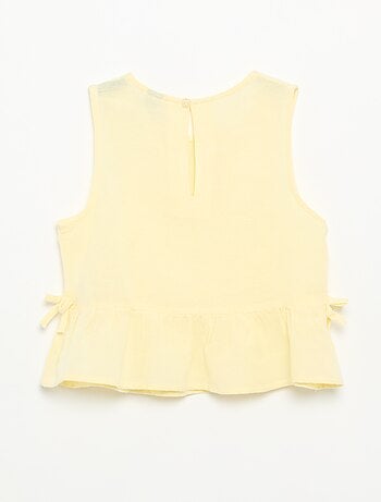 Gestreepte blouse met fantasie strikjes