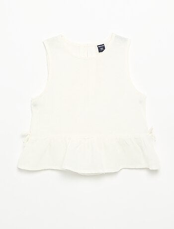 Gestreepte blouse met fantasie strikjes