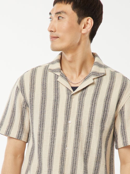 Gestreepte blouse met korte mouw - Kiabi