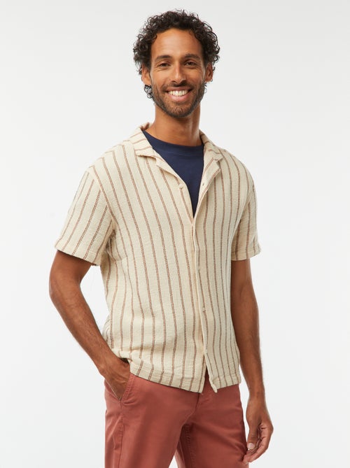 Gestreepte blouse met korte mouw - Kiabi