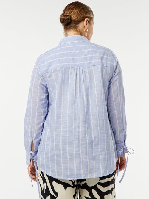 Gestreepte blouse met lange mouwen 'Only Carmakoma' - Kiabi