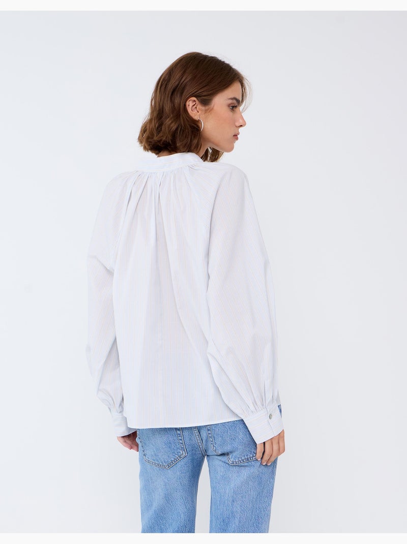 Gestreepte blouse, mo fashion Blauw - Kiabi