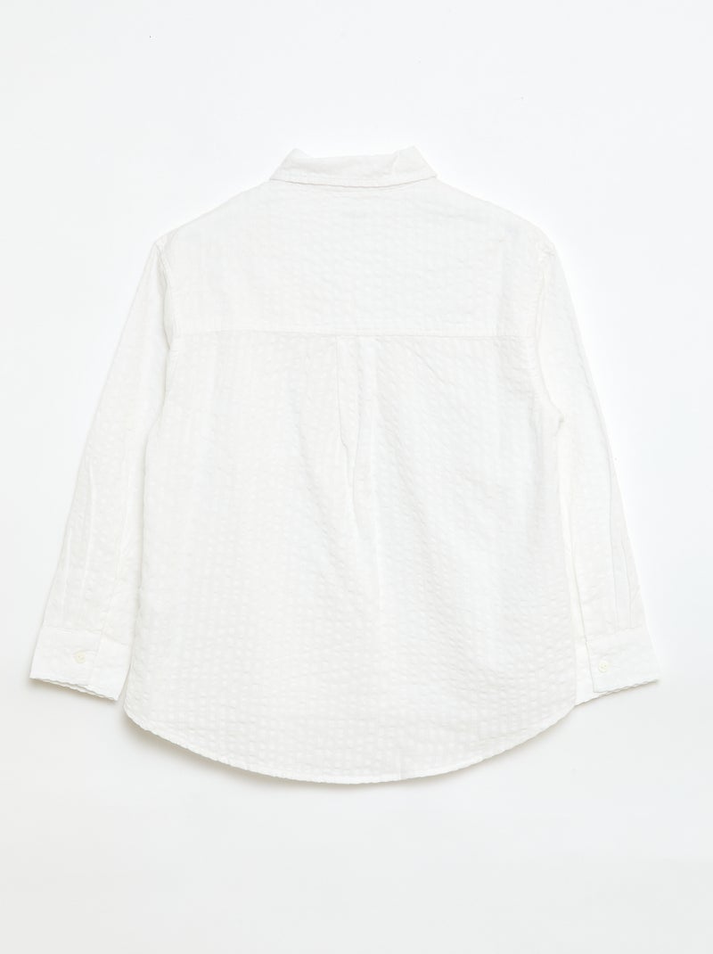 Gestreepte blouse Wit - Kiabi