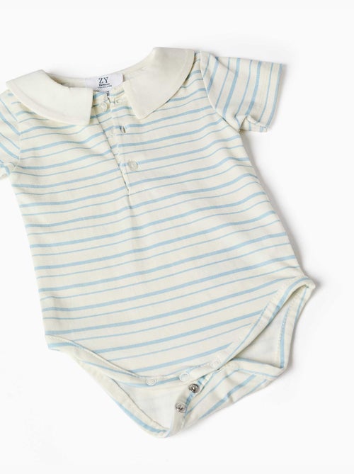 Gestreepte body en denim romper set - Kiabi Gestreepte body en denim romper set - Kiabi