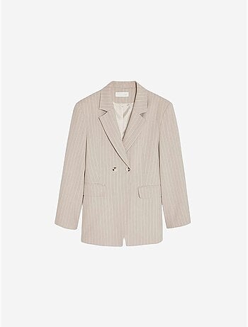 Gestreepte capribroek met hoge taille en wijde pijpen dilvin
