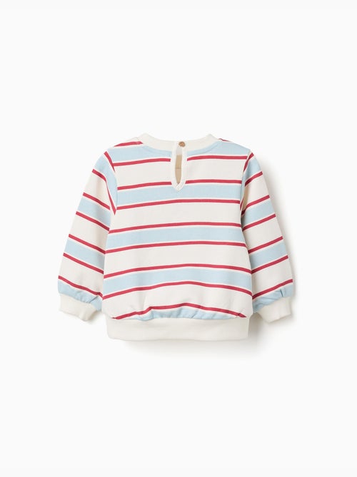 Gestreepte geborstelde sweatshirt met minnie - Kiabi Gestreepte geborstelde sweatshirt met minnie - Kiabi