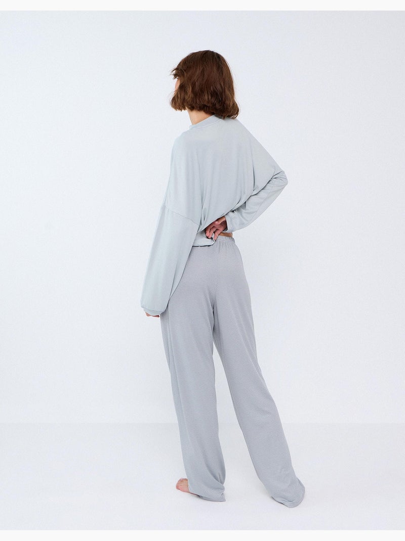 Gestreepte gebreide pyjama's, mo fashion Groen - Kiabi