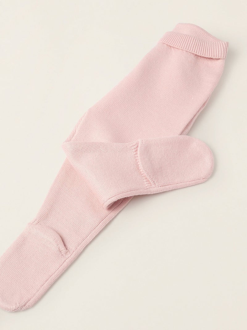 Gestreepte gebreide set Roze - Kiabi